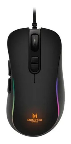 Mouse Gamer Monster Bold Rgb 8000 Dpi 1.5m Negro