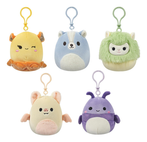 Peluche Con Clip Original Squishmallows 3.5 Pulgadas 5 Unida