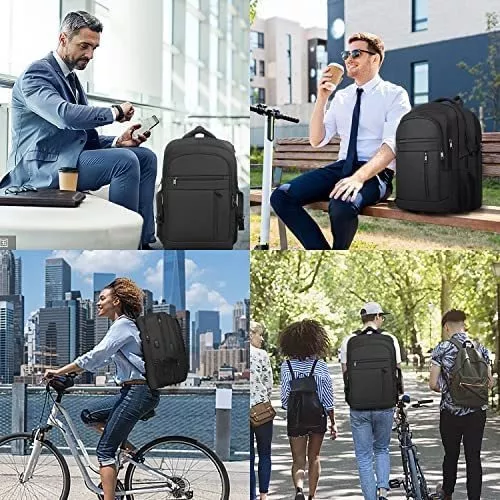 Mochila para laptop de 17.3 pulgadas, compatible con la TSA para hombres y  mujeres, impermeable, bolsa de negocios para trabajo, universidad, con