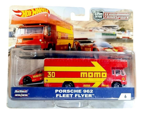 Hotwheels Team Transport Porsche 962 - Fleet Flyer Rojo