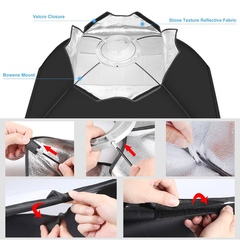 Imagen 4 de 9 de Softbox Puluz 60x90 Cm Bowens Mount Fotografia Video Y Mas