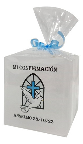 Souvenir Confirmación Vela 4x4cm Pack X 10u