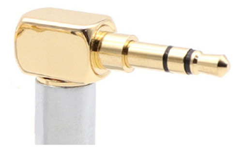 Conector De Audio De Ángulo De 90 Grados Chapado En Oro Con