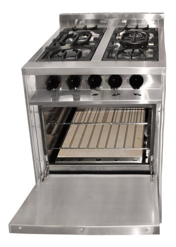 Cocina Industrial Kokken 60cm. 4h C/ Grill Totalmente Acero