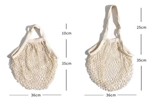 2pcs Bolsas Reutilizables Malla De Algodón Para Comestibles