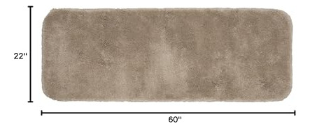 Alfombra De Baño Lavable Ultra Afelpada 55 X 152 Cm