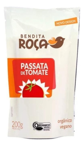 Passata De Tomate Orgânico Sem Glúten Bendita Roça 200g