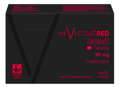 Invictus-red Tableta Masticable 20 Mg, 1 Tableta