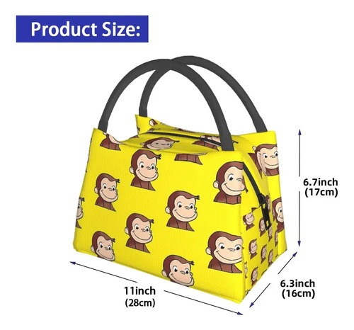 Bolsas De Almuerzo Curious George Con Aislamiento Tipo Bento