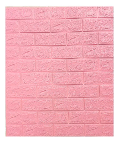 Panel Lámina Autoadhesiva 3d Rosado Para Pared O Muro X 20un