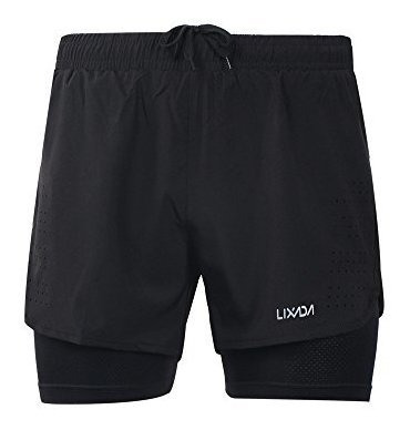 Shorts Para Correr 2 1 Hombre Secado Rapido Transpirable