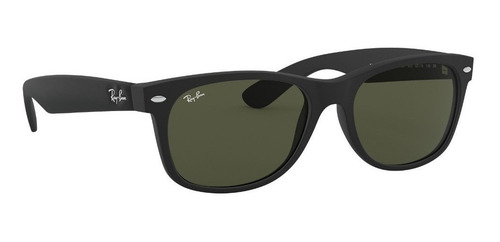 Imagen 2 de 2 de Anteojos de sol Ray-Ban New Wayfarer Classic Small con marco de nailon color polished black, lente green de cristal clásica, varilla polished black de nailon - RB2132