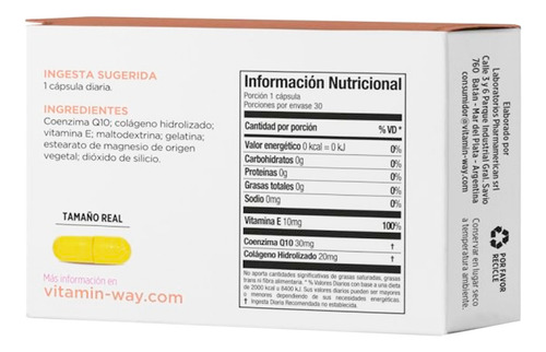 Vitamin Way Coenzima Q10 Antiage Antioxidante Piel 30c
