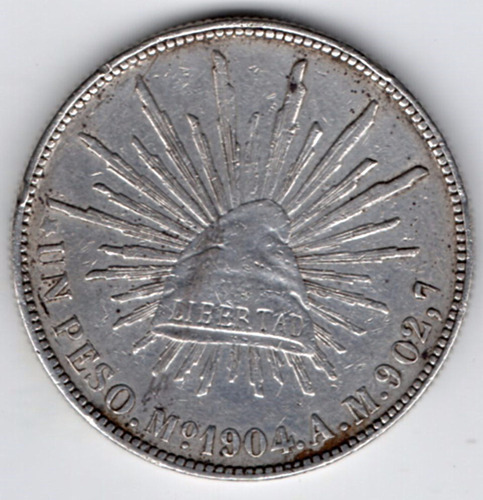 Moneda República Mexicana Un Pesos  1904  L2h1r3c1  P19
