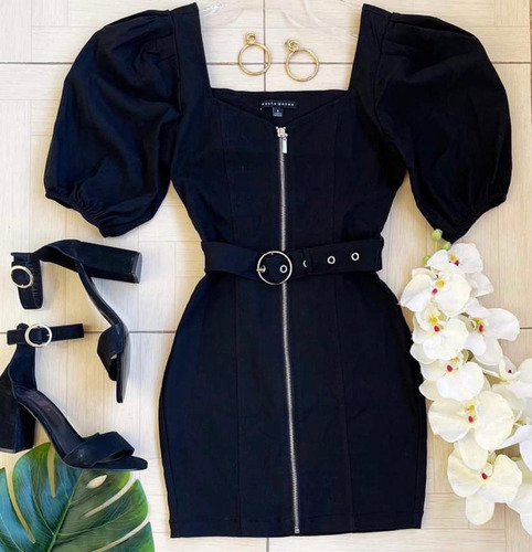 Vestido Corto, Con Cinturón