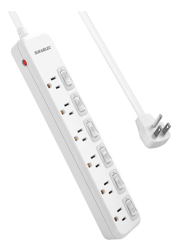 Interruptores Individuales Suraielec Power Strip, Cable De E