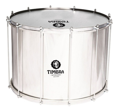 Imagem 1 de 1 de Surdo Timbra 22x40cm Com Aro Cromado E Pele Napa (8248)