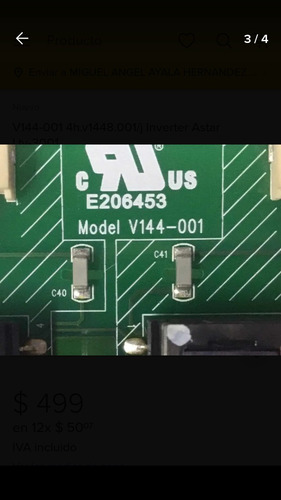 Inverter V144-0041h.v1448.001/j Inverter Astar Ltv-3001 (Usado)