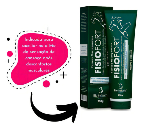 Kit Pomada Massageadora Fisiofort +premiun Bio Instinto 12u