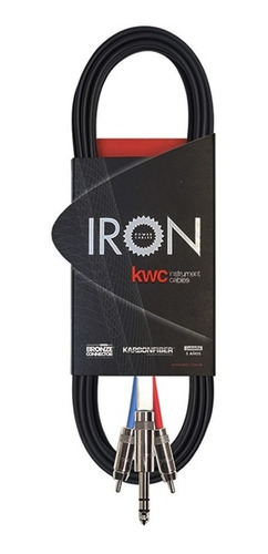Cable Rca Doble A Plug Estero 1/4 Kwc Iron 274 De 3m Cuo