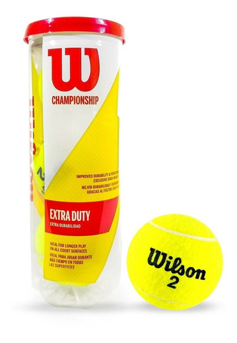 Pelotas Tenis Wilson Tubo 3 Padel Championship Entrenamiento