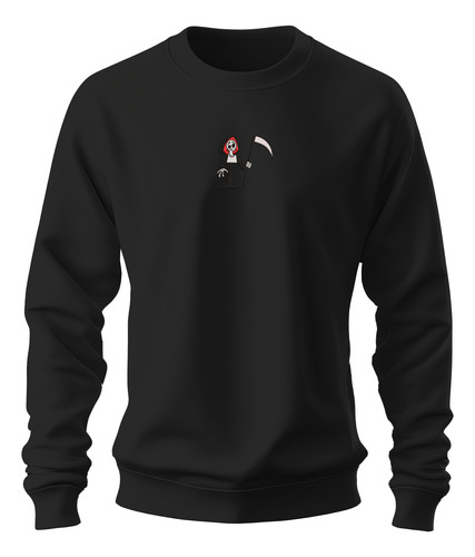 Sudadera Sweater Bordada Caricatura Puro Hueso Calavera