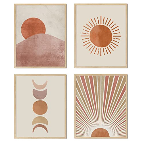 Boho Decor Arte De Pared Minimalista - Impresiones Deco...