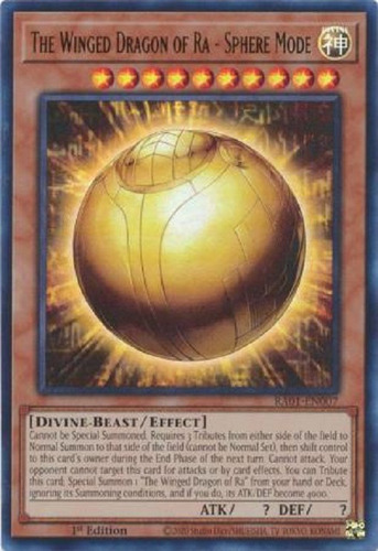 El Dragón Alado De Ra - Modo Esfera Ultra Raro Yugioh