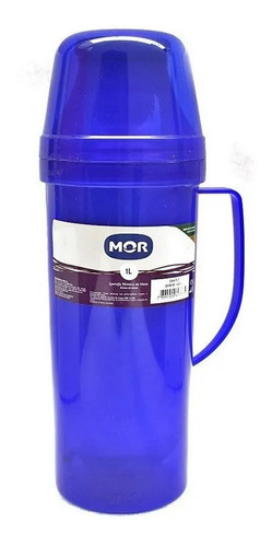 Termo 1 Lt Mor Diva De Vidrio Azul