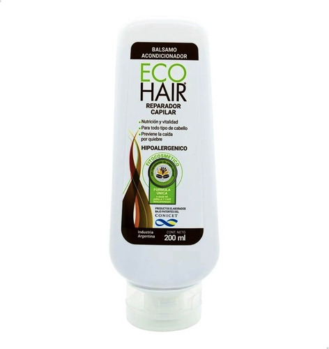 Imagen 1 de 10 de Eco Hair Balsamo Acondicionador Tratamiento Anticaida 200ml 