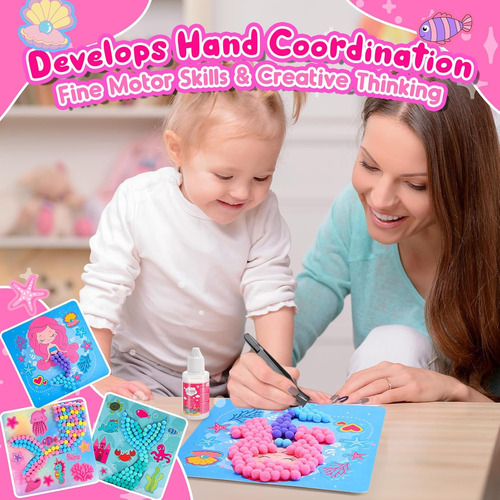 Kit De Manualidades Y Artes Con Pompones Para Niños Pequeños