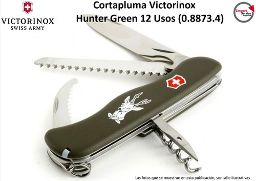 Cortapluma Victorinox Hunter Green 12 Usos (0.8873.4)