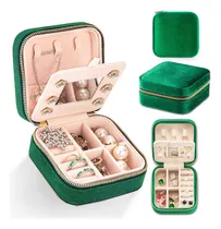 Comprar Franela Alajero Joyeros, Skyice AA034-G, Estuche De Joyería De Viaje, Organizador De Viaje, Aja De Joyería De Terciopelo De Felpa, Anillos De Exhibición Collar Pulsera Aretes Estuche De Almacenamiento