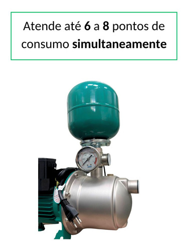Bomba Pressurizadora 1 Cv 45 Mca 7,9 M3/h Até 8 Chuveiros