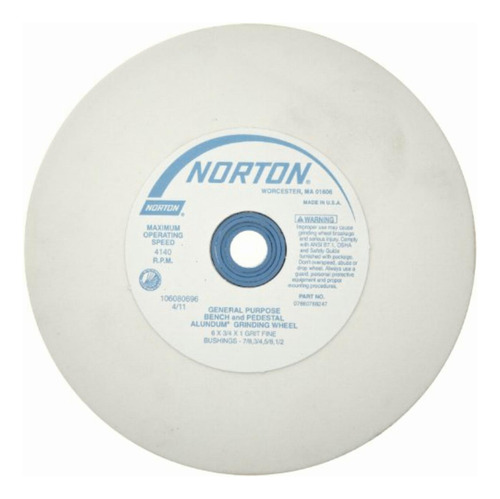 Norton Premium White Bench And Pedestal Abrasive Wheel, Type