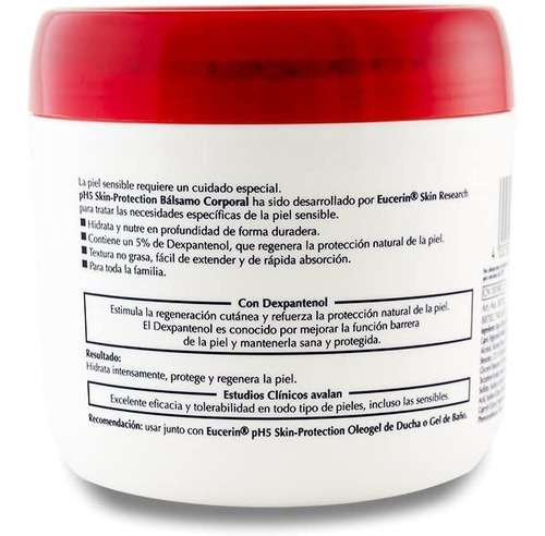 Crema hidratante para cuerpo Eucerin pH5 Crema Intensiva en pote de 450mL/457g