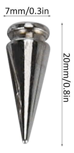 Zen 7 Tornillos Con Remaches Punk De 20 Mm For Manualidades