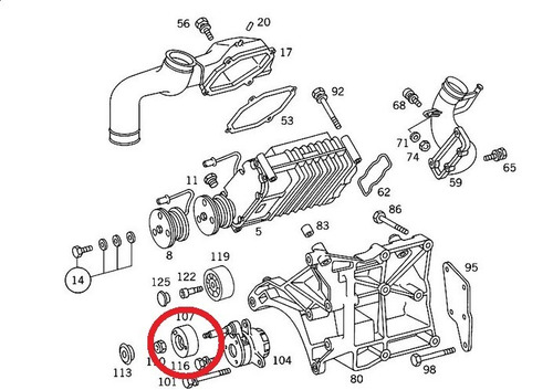 Polia Lisa Correia Ar Condicionado Mercedes Sl280 93-01