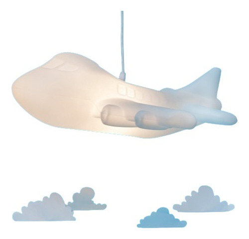 Luminária Avião Pendente Fun Light Abajur Quarto Criança