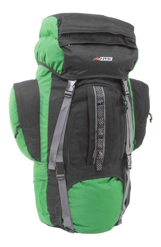 Mochila Cargueira 80l Preta E Verde Intruder Nautika