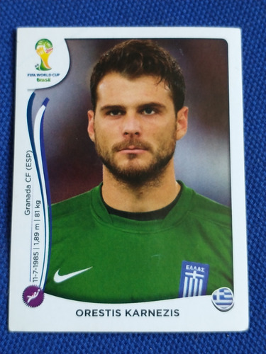 Fifa World Cup Brasil '14 Orestis Karnezis Panini 2014 #205