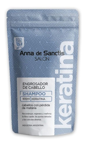  Shampoo Keratina Ads Reparador Capilar Brillo Sachet X900ml