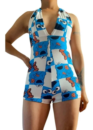Pijama Body Mujer Geek Enterizo Corta Lenceria Cuotas sin inter s
