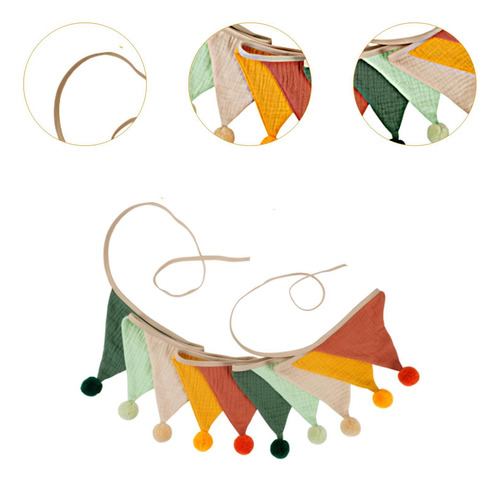 Triángulo Bunting Flag Bannant Banner Suministros De Color