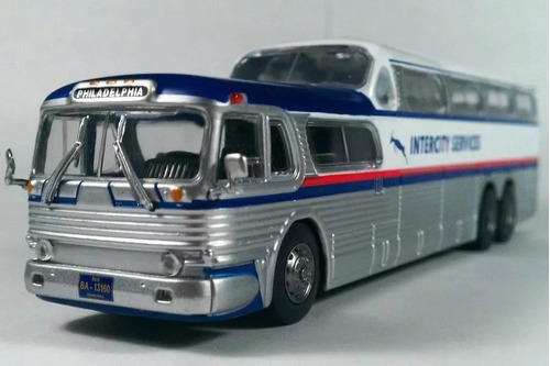 Coleccion Autobuses Del Mundo Colectivos 1/72 Por Unidad Color 04.- Greyhound - Estados Unidos