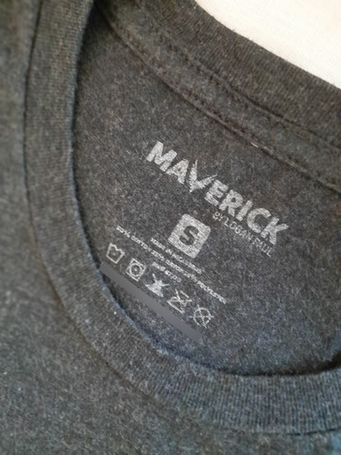 Remera Maverick Aguila Talle S Gris Topo