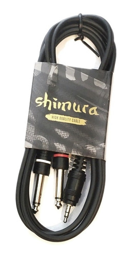 Cable Miniplug Stereo A 2 Plug Mono Shimura Auc2003-1,5 Mts