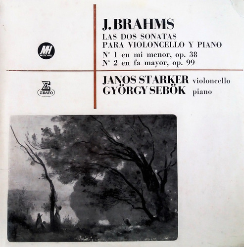 Brahms - Las Dos Sonatas Para Violoncello Y Piano Lp 