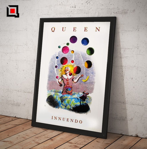 Cuadro Queen Lamina Poster Vidrio Retro 1991 Innuendo Promo