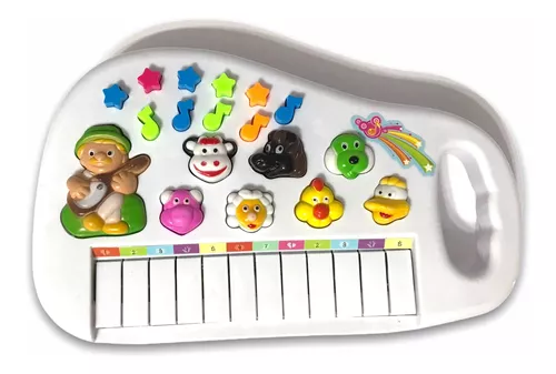 Piano Teclado Musical Bichos Fazendinha Infantil Eletronico